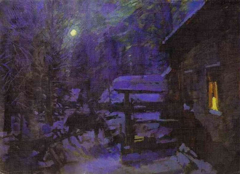 Moonlit Night. Winter